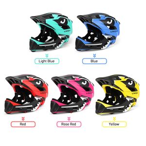 Lixada Kids Full Covered Kid Bicycle Helmet Balance Bike Children Full Face Cycling Helmet Roller Skating Skiing Helmet