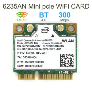 Kort Laptop Wireless LAN -kort för Intel 6235 Centrino Advancedn 6235AN 6235AnHMW WiFi Card Bluetooth 4.0 Half Mini PCIe 300 Mbps