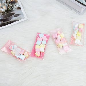 100pcs 5x10cm Mini Opp Plastic Cookie Packaging Cellophane Self-Adhesive Bag Gift Self Sealing Small Bags Candy Biscuits Packing