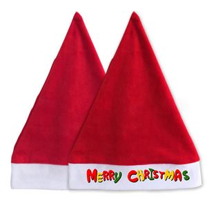 Personalized Santa Claus Hat Red Short Plush Cap Blank Sublimation Christmas Gifts Hats Festival Party Decoration9314149