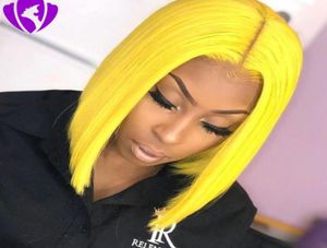 150density Brazilian Hair full Lace Front Wig Short Bob Wigs For Women yellow blackbrown pink red blonde synthetic Wigs heat 6440061