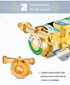 220 V Pompa per booster Muto per la casa per il tubatura/riscaldatore dell'acqua di rubinetto con interruttore di flusso automatico, pompa dell'acqua calda e fredda a energia solare