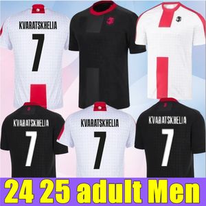 24 25 GEORGIA Soccer Jersey KVARATSKHELIA 2024 Euro Cup National Team Home Away Football Shirts Kit CHAKVETADZE DAVITASHVILI KVILITAIA MIKAUTADZE ZIVZIVADZE