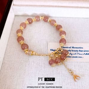 Nuovo stile cinese Genuine Gold Electroplating Strawberry Zircone Bracciale Versatile Cina String Versatile Piccolo numero di gioielli di alta qualità Donne