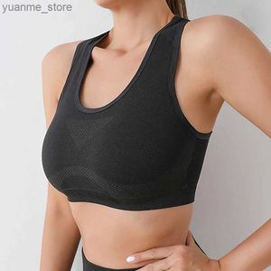 Yoga Roupfits Womens Sports Sports Top Push Up Fitness Yoga Bra-Absorvendo Roupa Unders Fomens Brindable Running Vest Gym Uniform Y240410