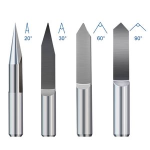 XCAN 6mm Shank PCB Engraving Bit 20-90 Degrees End Mill for CNC Engraving Machine Flat Bottom CNC Router Carving Milling Cutter