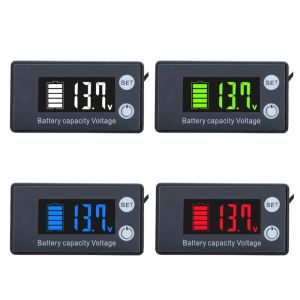 Batteriladdningsnivåindikator DC 7-70V Litium Batterikapacitetsmätare Voltmeter