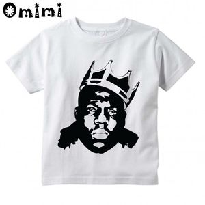 Barn Notorious B.I.G America Hiphop Rock Star Biggie Design Topps pojkar/flickor avslappnade barn barn cool vit t-shirt