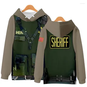 Herren Hoodies Military Uniform Sheriff 3d Pullover Mode Frauen Frauen Hoodie Hoody lässig Langarm Sweatshirts Herbst Winterjacke