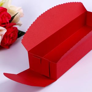 20pcs rote Kraftpapier Geschenkboxen handgefertigtes Dessert Dessert BOORKKOMKPKAPTE PACKAGE KOSTEN BEDRAUBE