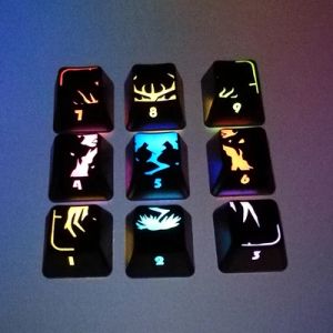 Accessori 4 tasti/set personalità personalizzata tastiera meccanica tappi chiave traslucidi per dota 2 tasti di abilità eroe oem altezza