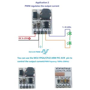 LD24AJTA DC 6-24V 30-900MA Регулируемый светодиодный драйвер PWM-контроллер DC-DC По шагаю константный ток преобразователя тока