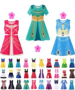 37 style Little Girls Princess Summer Cartoon Children Kids princess dresses Casual Clothes Kid Trip Frocks Party Costume shi2007004