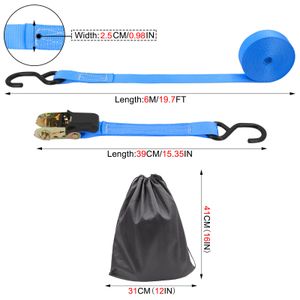 Portable Auto Luggage Lashing Strap Trailer Ratchet Tie Down Strap Hook Brake Strap Binding Belt For Motorcycle Heavy-Duty