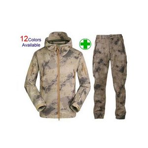 Tactical Lurker Shark Skin Tad v5.0 Militär Softshell Jacket Pants Windbreaker Waterproof Hoodie Kläder Jakter Camo Suit