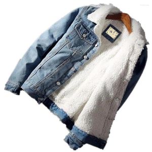 Jackets masculinos S-6xl Winter Mens lã de lã de jeans grossa masculino algodão slim vintage homens casacos quentes