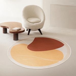 Carpets Alfombra Round Carpet Morandi Nordic INS Wind Computer Chair Floor Mat Hanging Cushion Children's Bedroom Household Bedside Rug