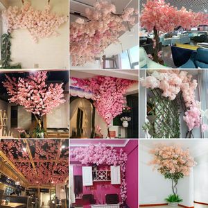 Artificial Cherry Tree Christmas Trunk and Cherry Blossom, Dry Branches, Rattan Set, DIY Wedding, Home Wall Decoration