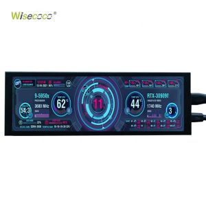 Monitors 7.9 Inch Monitor Portable Wisecoco Stretched Bar 400*1280 Aida64 Tft Lcd Display FHD Ips Laptop Desktop Second Screen 1280x480