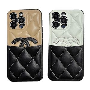 Custodia per telefono Designer per iPhone 15 Pro Max Case Apple iPhone 14 Pro Max 13 12 11 Promax Case Leather Phonecase Quilted