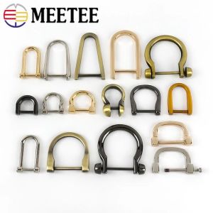 5st Meetee Löstagbar skruv D Buckle U Ring Metal Bag Chain Adjuster Hanger Hook CLASP HANDE CONNECTOR DIY Handväska Tillbehör