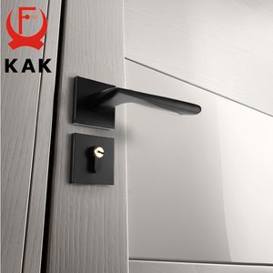 Kak muto serratura nera serratura in alluminio in lega di serratura interno manico moderno moderno mobili a luccheggio in legno hardware