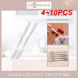 Forks 4-10PCS Party Fruit Pick Elegant Stainless Steel Fork Multipurpose Long-lasting Kitchen Accessorie Unique