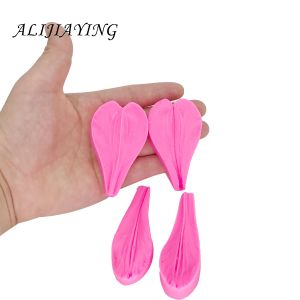 4pc/set DIY Lily petals silicone mold flower cake fondant cake decorating tool polymer clay resin mold D1390