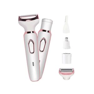 Mini Electric Lady Women Hair Remover Trimmer Set Portable laddningsbara bikini Underarms Eyebrow Nose 240408