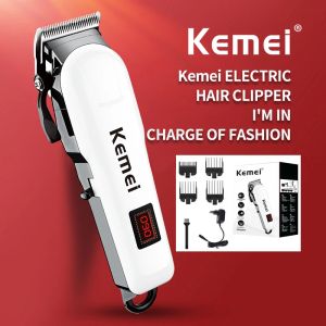 トリマーkemei km809aプロフェッショナルヘアクリッパーUSB充電式電気ヘアクリッパークリッパーメンズエレクトリックビアードトリマーヘア切断機