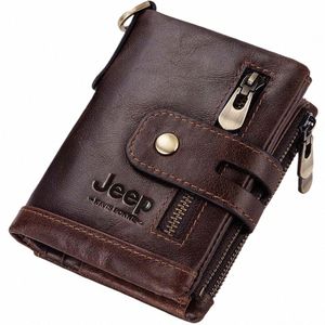 Top Sale 100% echte Leder Männer Brieftasche Münzgrundstück Kleinkartenhalter Portfolio Portomee Männlich Walet Pocket Coffee Mey T5W6#