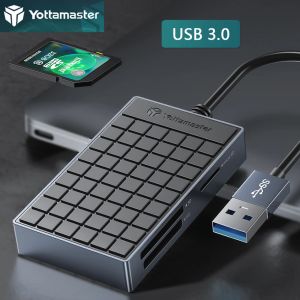 Läsare Yottamaster Memory Card Reader USB A Type C 3.0 5Gbps Micro SD SDHC SDXC MMC TF CF MS Pro Duo Stick PC Laptop Accessories 2TB