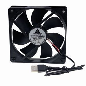 Kylkulbärande USB 5V 0,5AMP 120mm 120x120x25mm 12cm borstlös DC Cooling Fan PC Computer Case Cooler