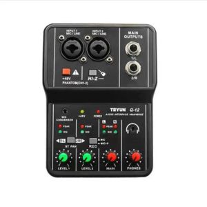 Speakers Sound Card Audio Mixer Sound Board Console Desk System Interface 4 Channel 48V Power Stereo