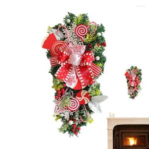 Kwiaty dekoracyjne wieńce świąteczne do drzwi odwrócone drzewo dekoracje domu na zewnątrz znak wewnętrzny