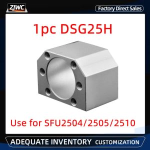 Bollskruvbult Set 1pc DSG25H BALLSCREW SFU2504/SFU2505/2510 Lagermutter Housing SFU2505 CNC Kit Router Aluminiumlegering