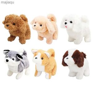 Electric/RC Animals Walking and barking puppy toys Walking dog toys Childrens real filling puppy animal dog interactive pet dog birthday giftL2404