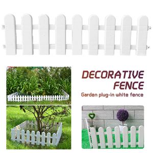 1pc 50x13 cm Bianco di plastica in plastica cortile da giardino interno recinzione asilo a fiori di fiori decorazioni bianche vere