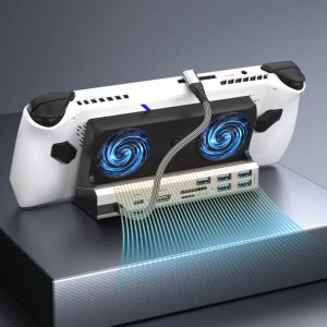 Hubs für Steam Deck Docking Station Ständer mit Kühllüfter 4K 60 Hz Hdmicompatible RJ45 Ethernet PD Lade USB3.0 Hub für ROG Ally