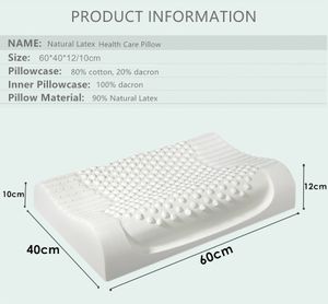 Purenlatex Thailand 94% Pure Natural Latex Orthopedic Pillow Soft Zero Pressure Remedial Neck Protect Cervical Vertebra Pillows