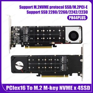 Karty PCIEX16 do M.2 NVME SSD Karta karty M Key 4 NVME Karta rozszerzająca 4x32Gbps M2 NVME Extended Card Obsługa SSD 2280/2260/2242/2230