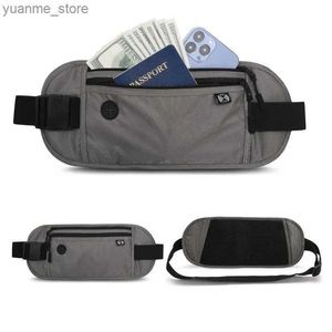 Sport Bags Invisible travel waist bag passport money belt bag hidden safety wallet outdoor sports waist bag Y240410Y2404188RKM