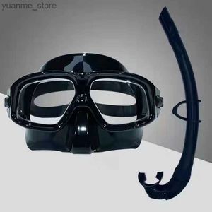 Maschere immersioni maschera per immersioni per immersioni per immersioni per immersioni ad alta definizione lenti anticrossata attrezzatura maschera di snorkeling y240410