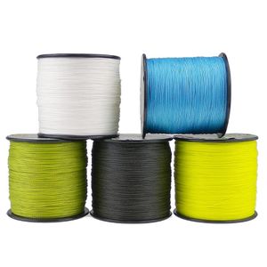 Linea di pesca intrecciata 500m Filo Super PE 8 Fili 10 20 30 130 150 200 250 300 libbre grigio verde grigio giallo multicolore 8 filo del cordone a treccia 0 242q