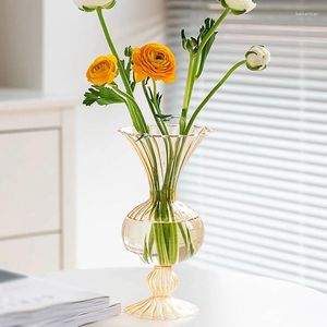 Vasos vasos de flor para decoração de mesa sala de estar decorativa ornamentos rosa planta feita à mão