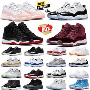 Scarpe da basket maschile ciliegia grigio grigio bianco nero royal blu platino tinta rosa università blu varsity rossa a infrarossi cemento sneaker sportivi grigi con scatola