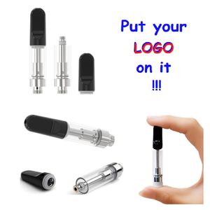 Ultra-low Price Custom LOGO 1.0ml/0.5ml Cartridge USA Warehouse Atomizers Ceramic Coil Vape Cartridges Empty Oil Tank 510 Thread Thick Oil Glass Tank Vape Pen Canada