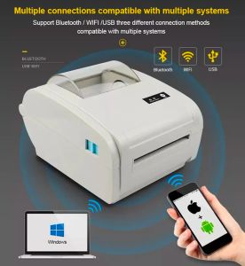 Printers ZUIDID Thermal Shipping Labels Printer 4 Inch Desktop 4x6 Barcode Express Label Stickers USB Bluetooth 40110mm Width Waybill