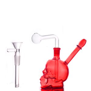 Großhandel 14mm weibliche Glasöl Brenner Bong Shishs Dab Rigs Schädel Wabe rauchen Wasserrohre Tabak trocken