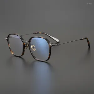 Sunglasses Frames Acetate Titanium Eyeglasses Japanese And Korean Style Literature Retro Original Design Prescription Glasses Tortoises